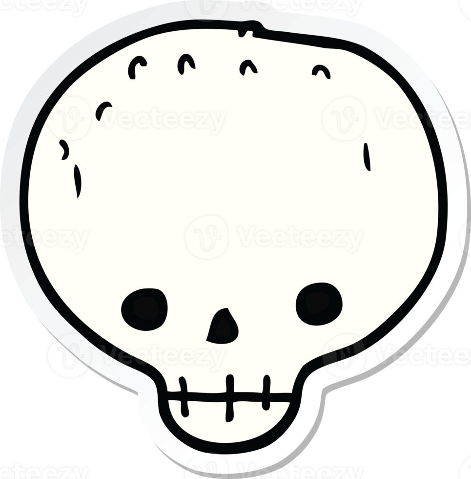 sticker of a cartoon skull png