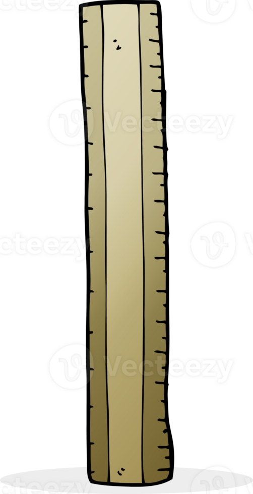 cartoon wooden ruler png