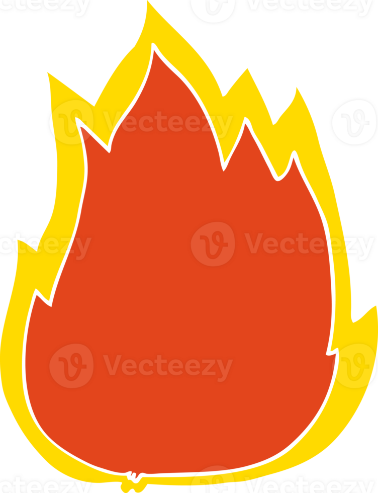 flat color style cartoon fire png