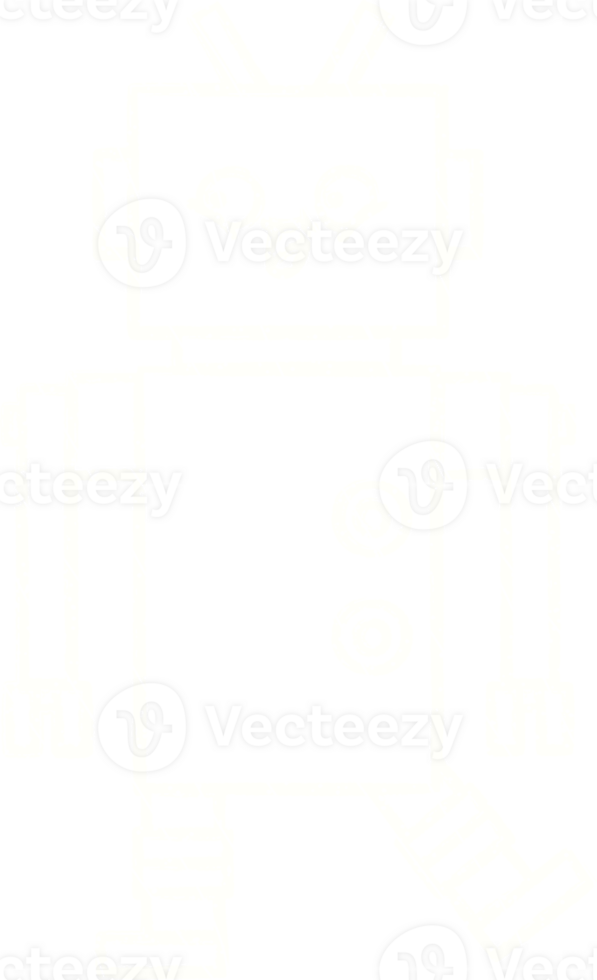 Crazy Robot Chalk Drawing png