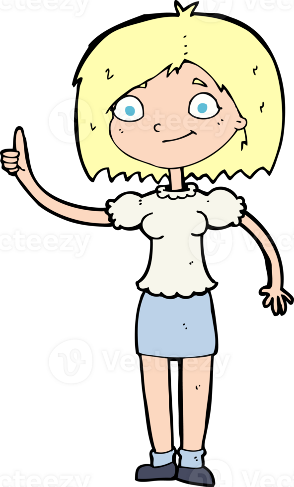 cartoon woman with idea png