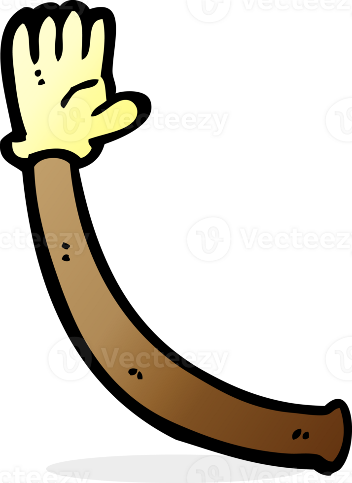 cartoon arm with rubber glove png