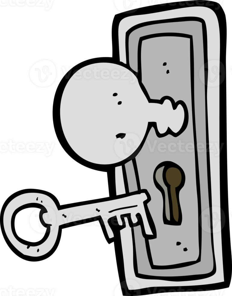 cartoon key and keyhole png