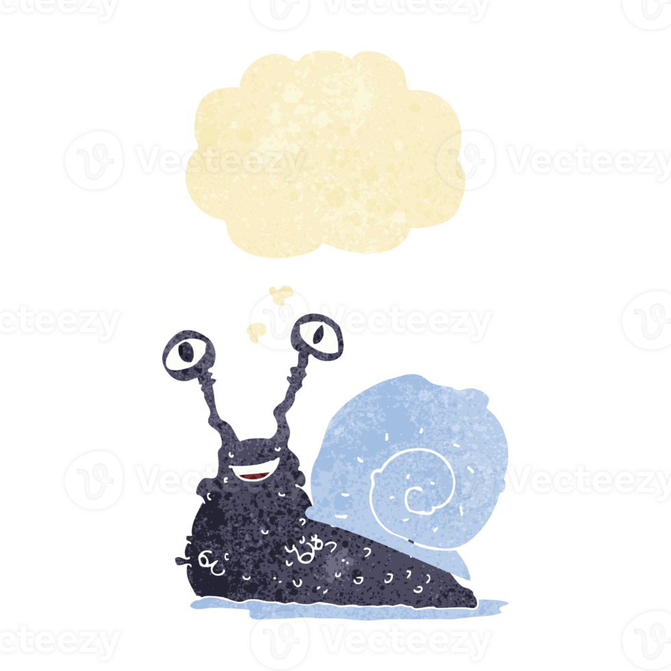 cartoon snail with thought bubble png