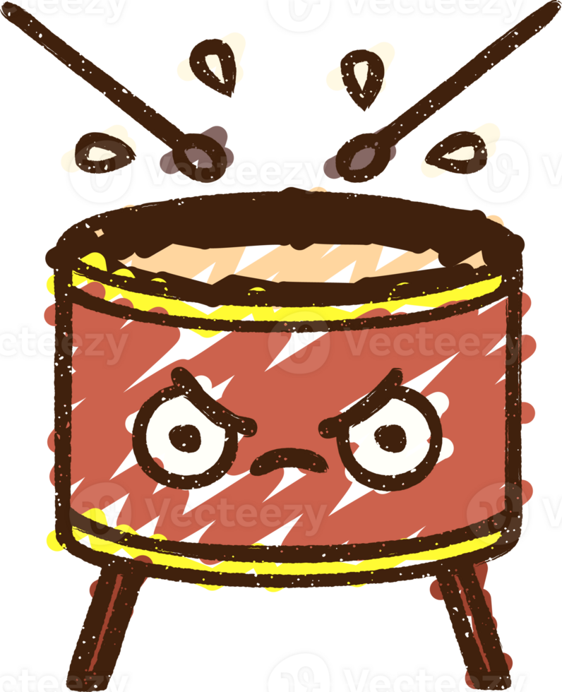 Beating Drum Chalk Drawing png