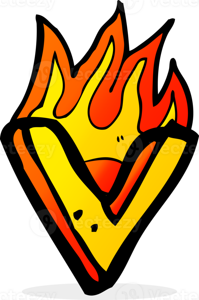 cartoon flaming letter png