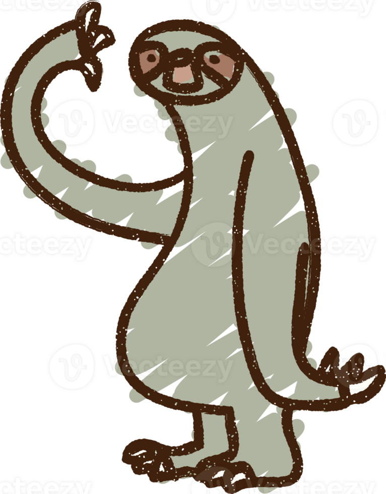 Sloth Chalk Drawing png