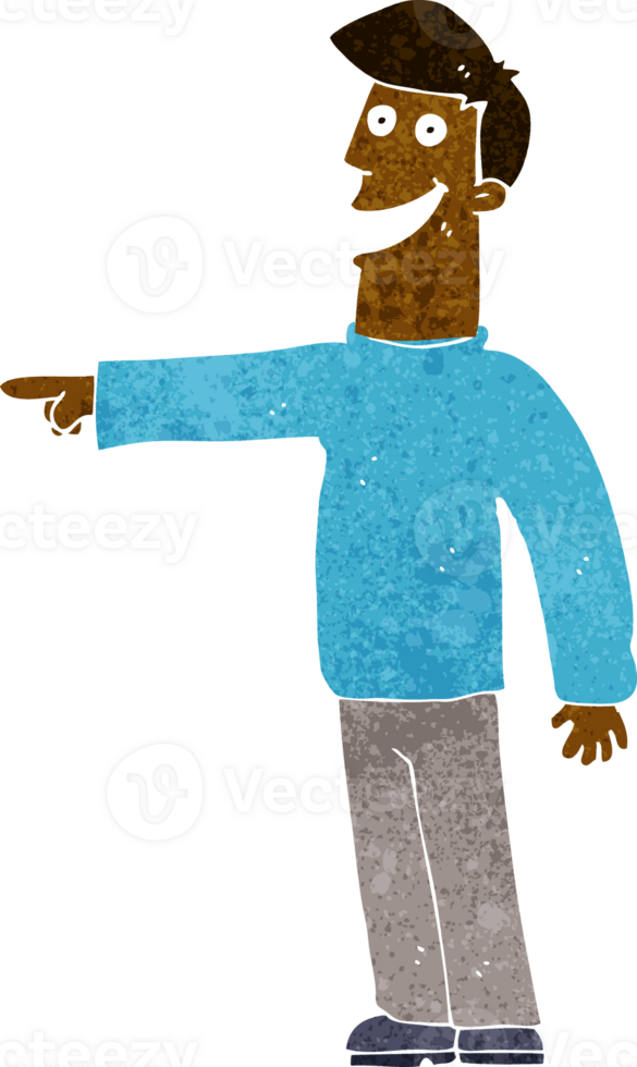 cartoon pointing man png