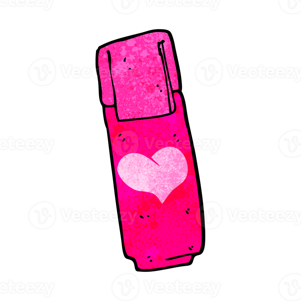 cartoon pink felt tip pen png