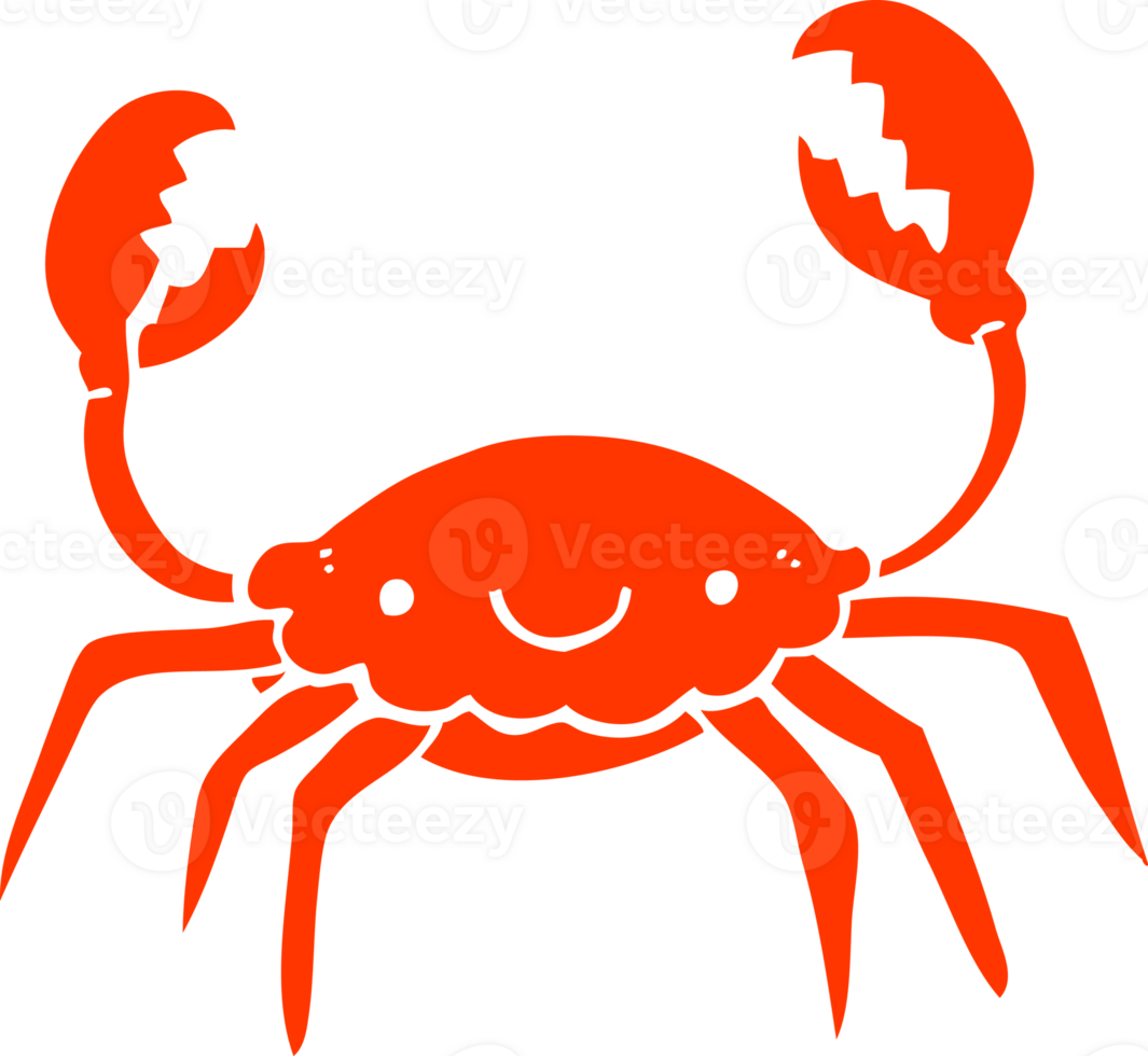 flat color style cartoon crab png