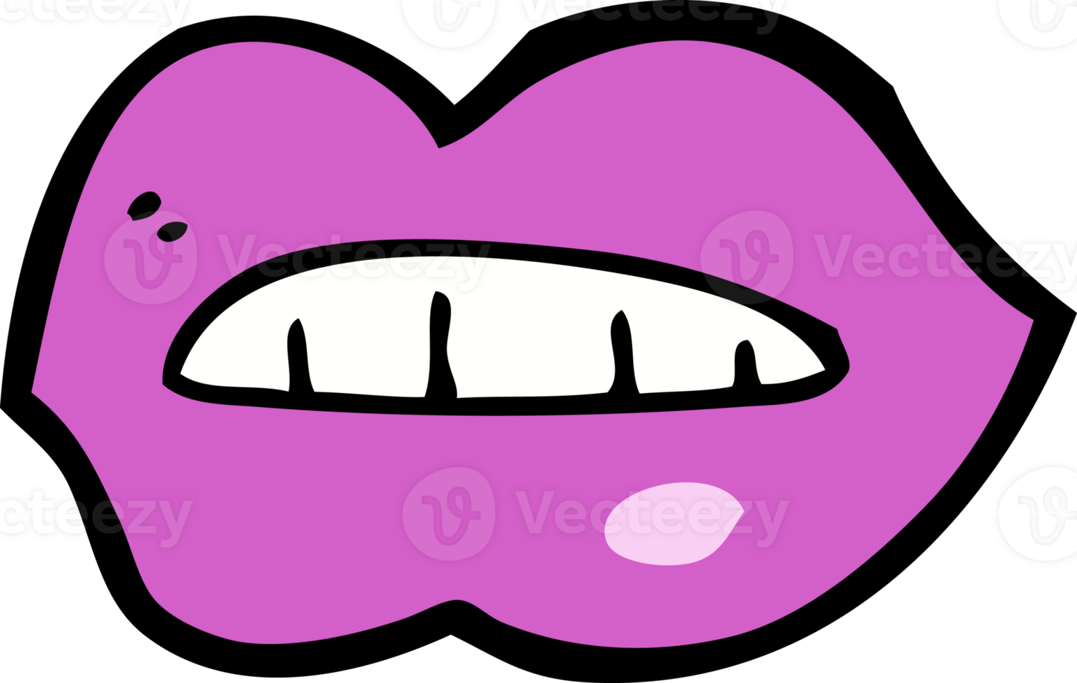 cartoon pink lips png
