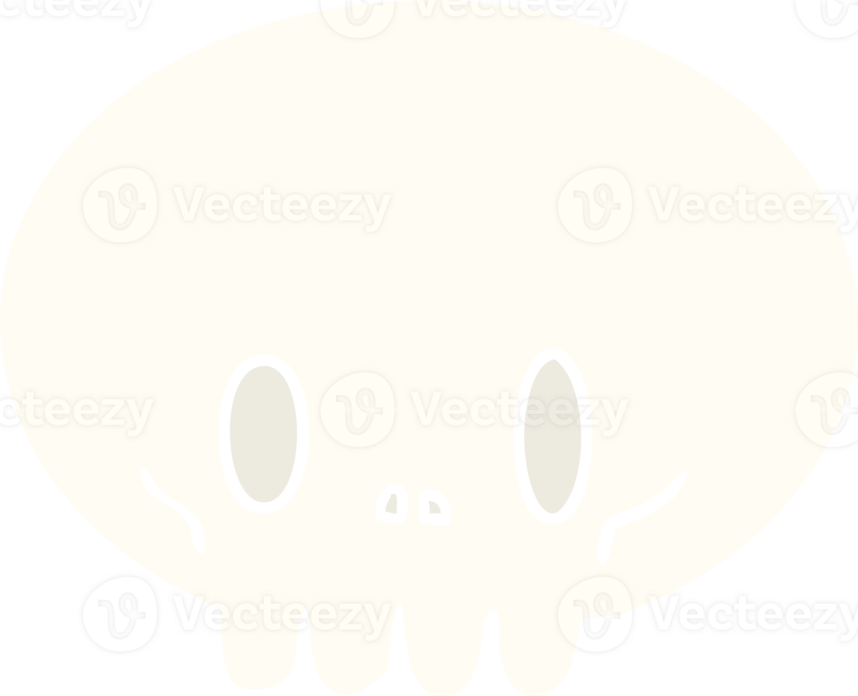 flat color style cartoon skull png