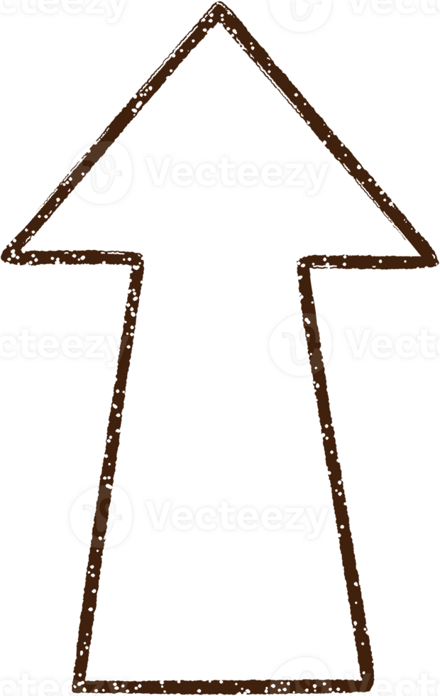 Pointing Arrow Charcoal Drawing png