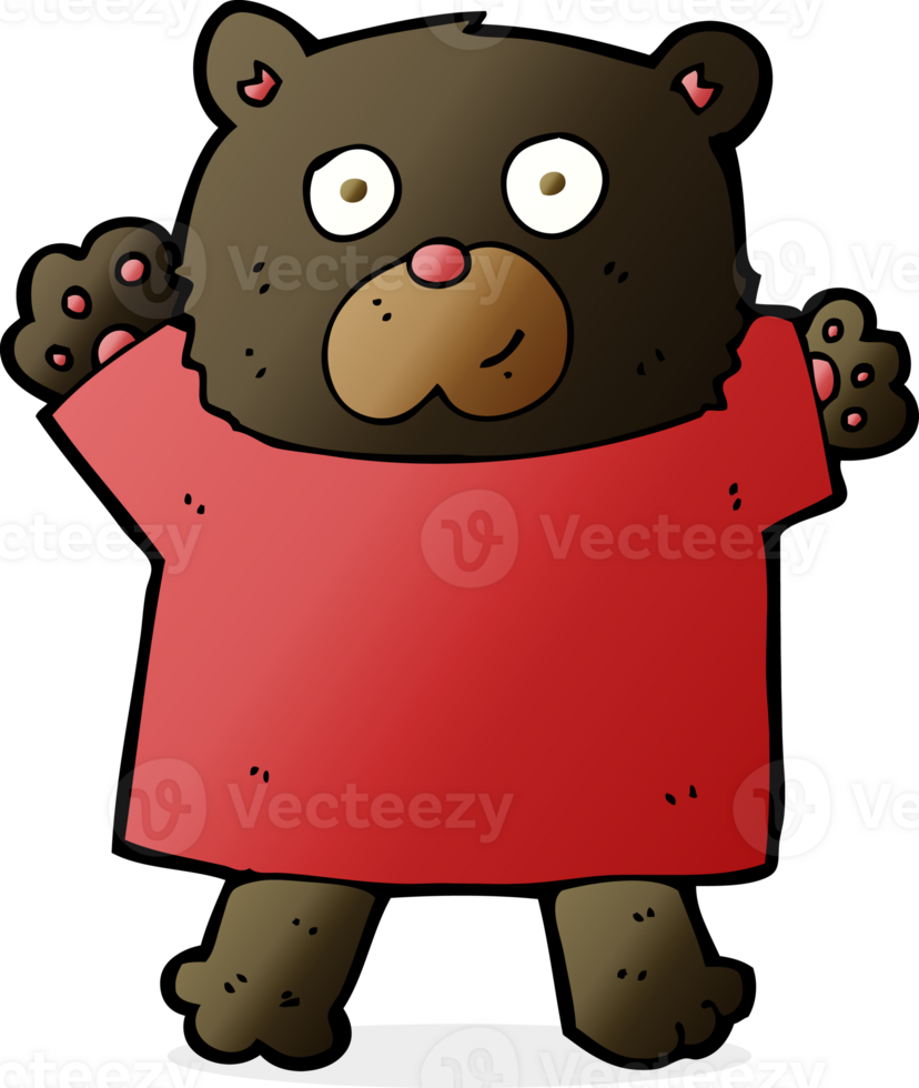 cartoon cute black bear png