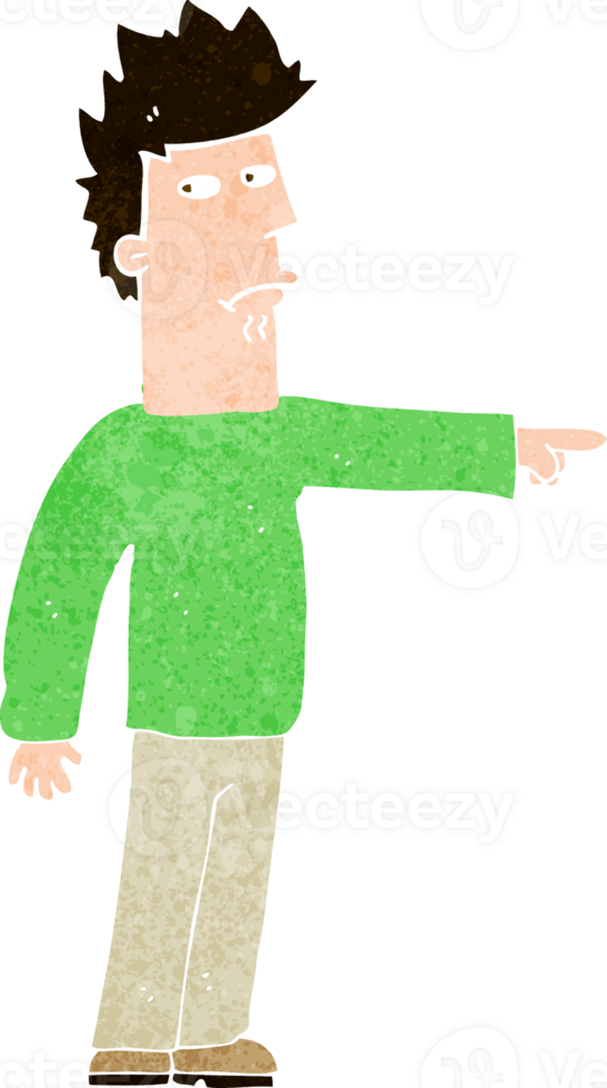 cartoon man pointing png