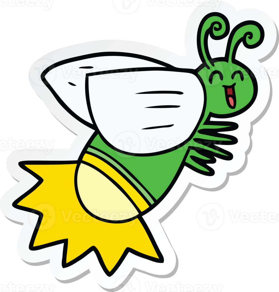 sticker of a cartoon glow bug png
