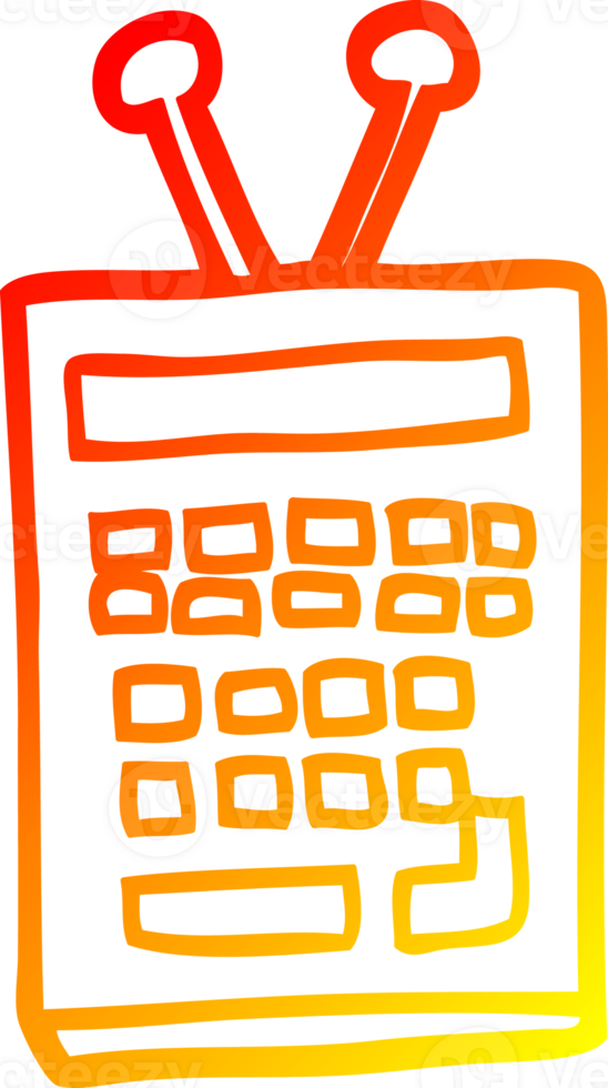warm gradient line drawing of a cartoon scientific instrument png