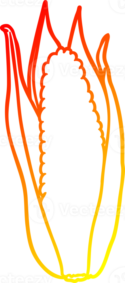 warm gradient line drawing of a organic corn png