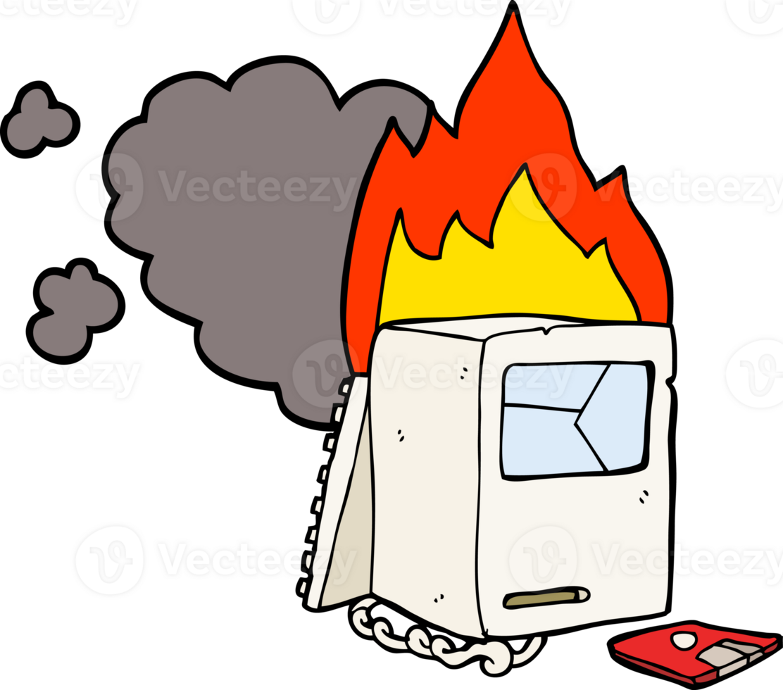 cartoon broken computer png