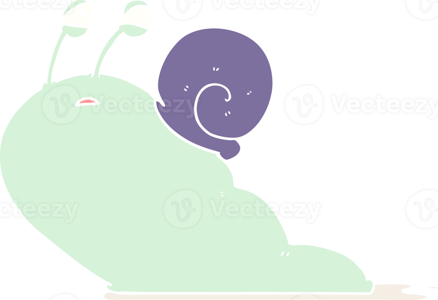 flat color style cartoon slug png