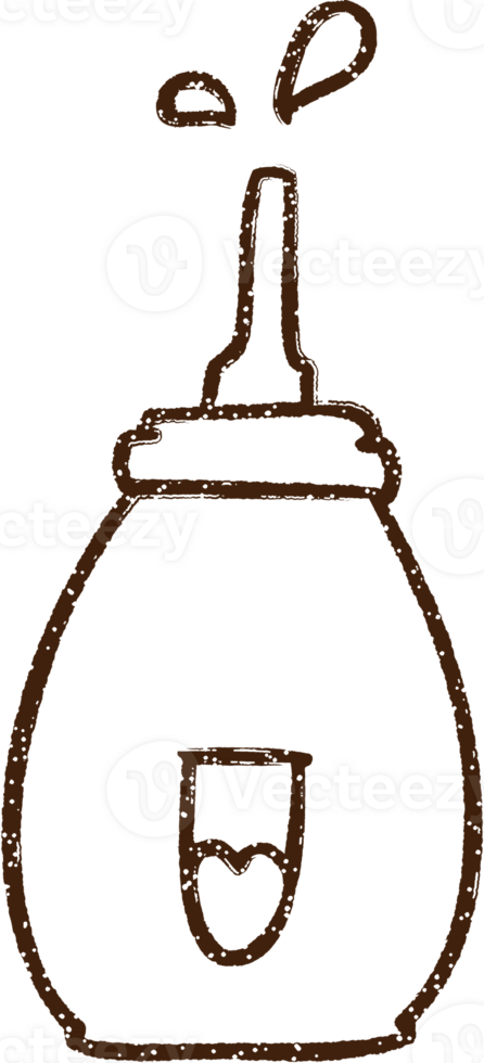 ketchup fles houtskool tekening png