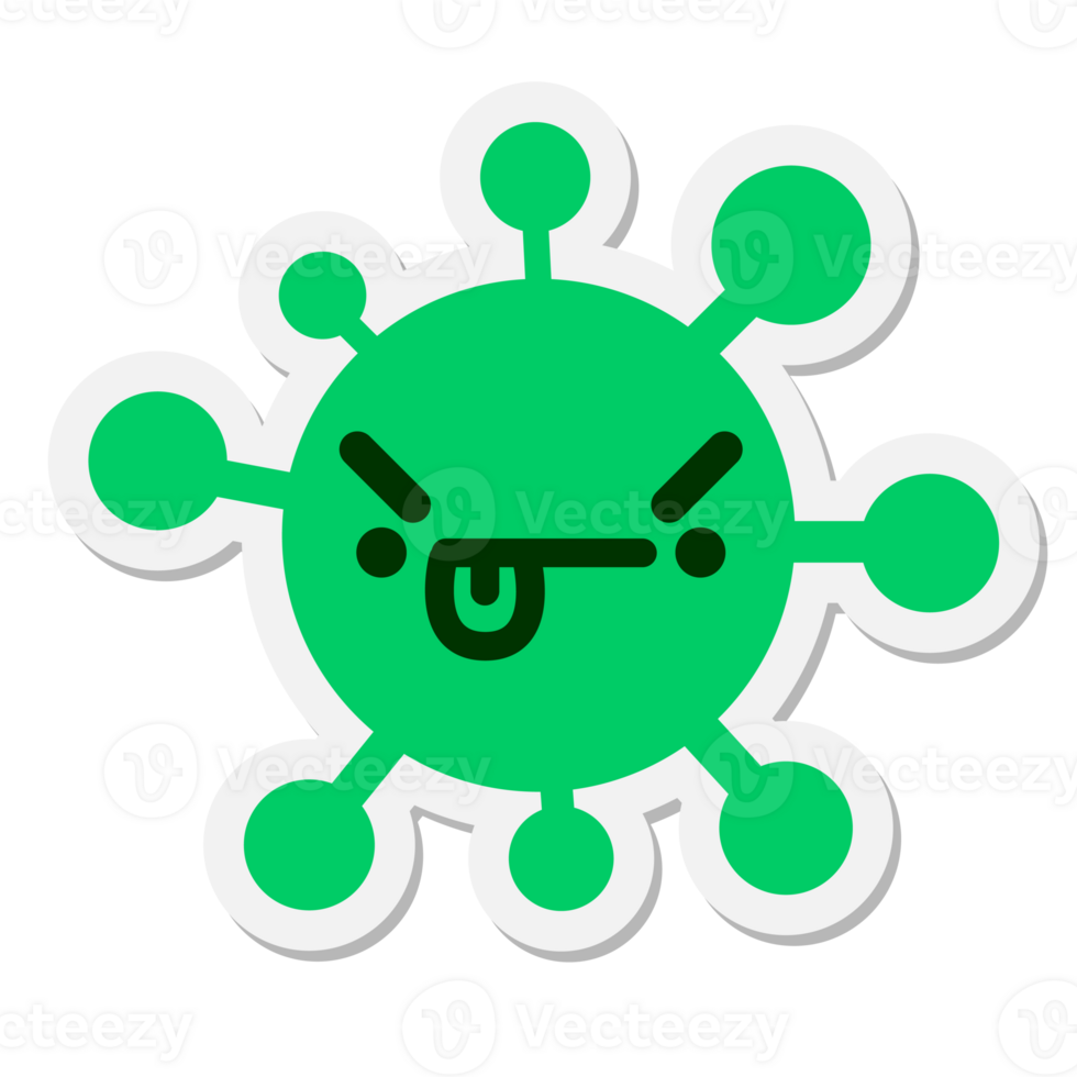 concentrating virus sticker png