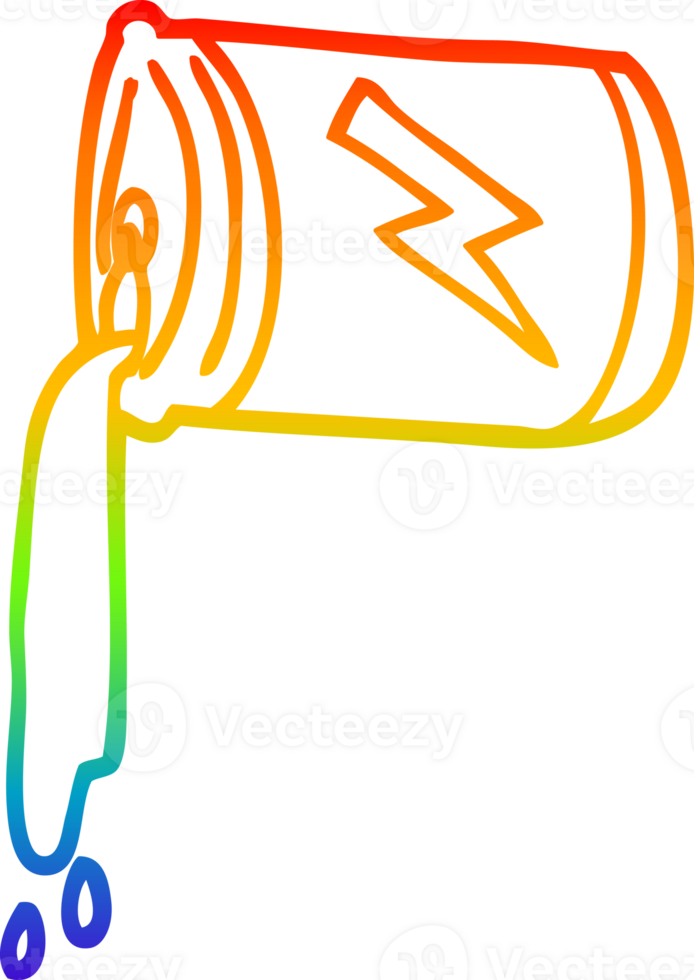 rainbow gradient line drawing of a cartoon unhealthy drink png