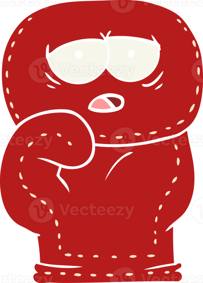 flat color style cartoon boxing glove png