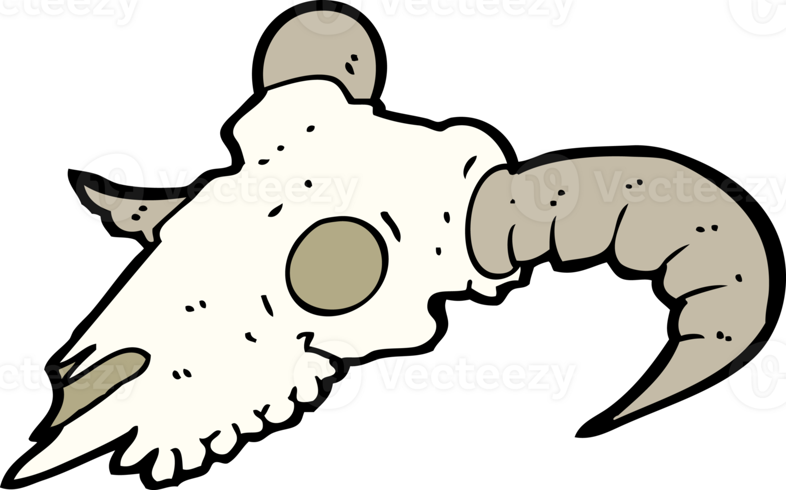 cartoon ram skull png