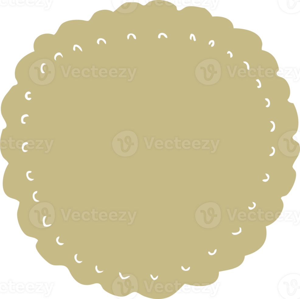 flat color style cartoon biscuit png