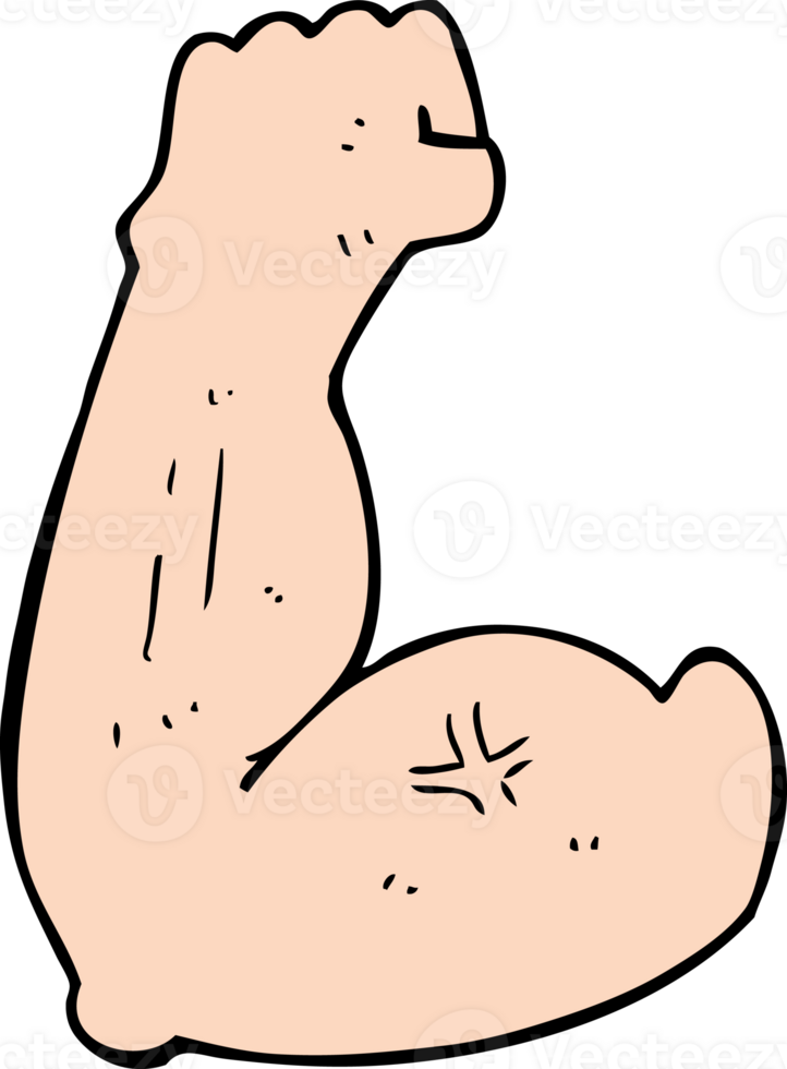 flexing bicep cartoon png