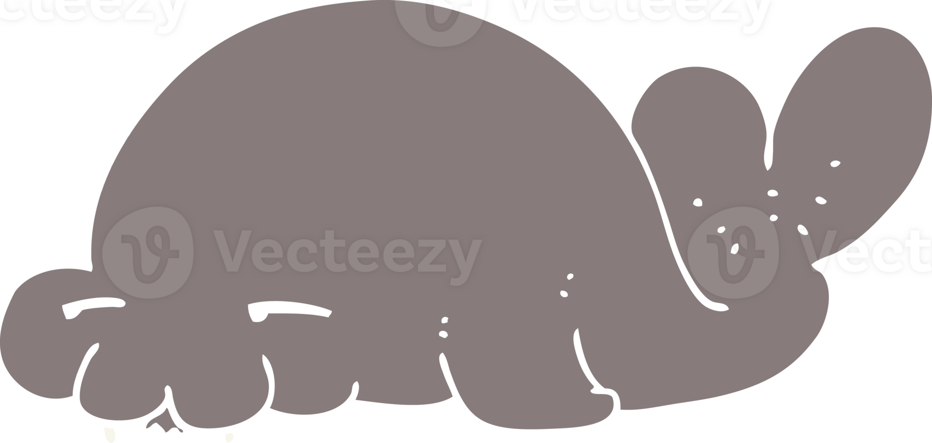 flat color style cartoon seal png