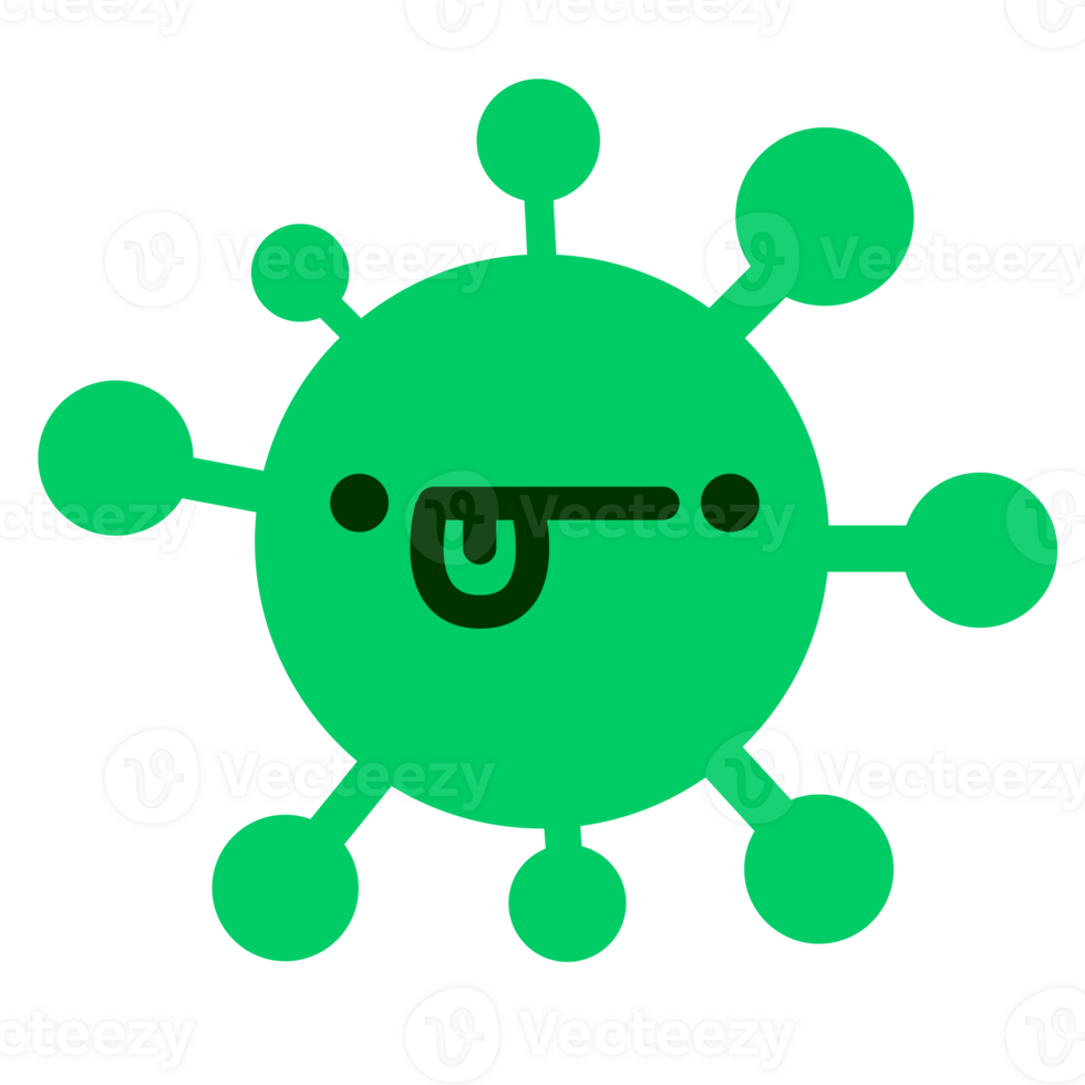 simple confused virus png