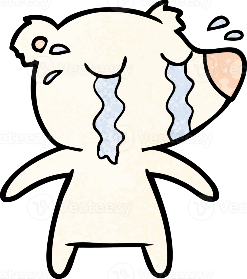 cartoon crying polar bear png