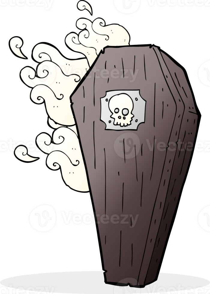 spooky cartoon coffin png