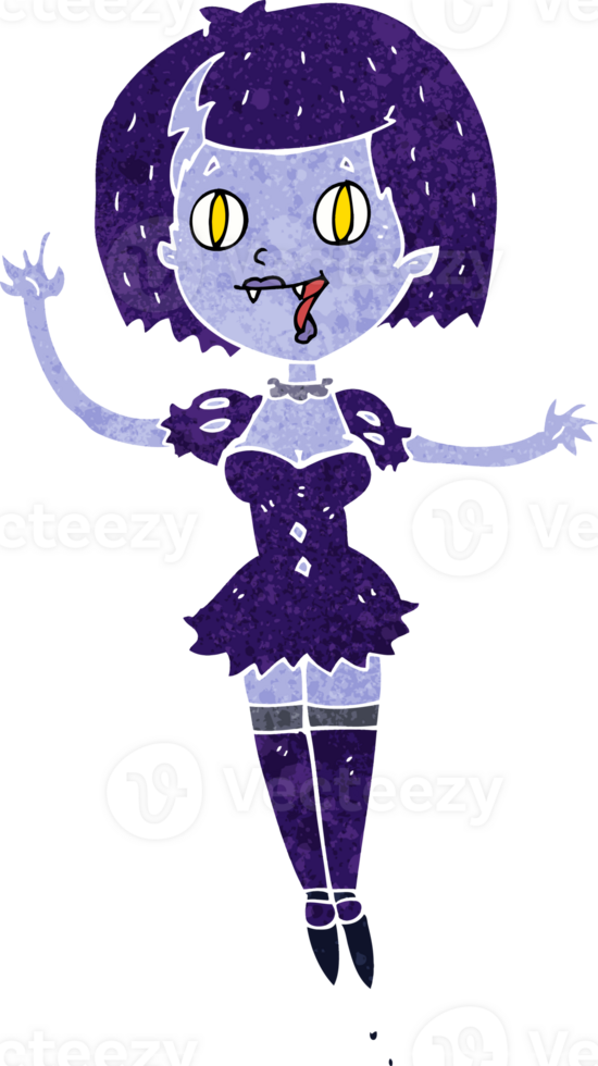cartoon happy vampire girl png