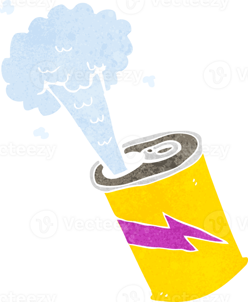 cartoon fizzing soda can png