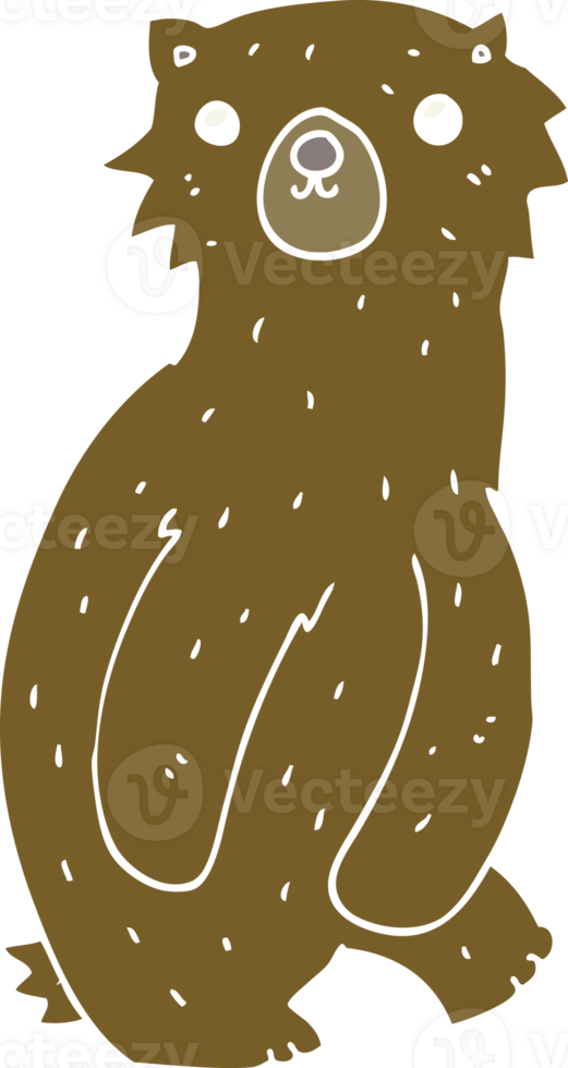 flat color style cartoon bear png