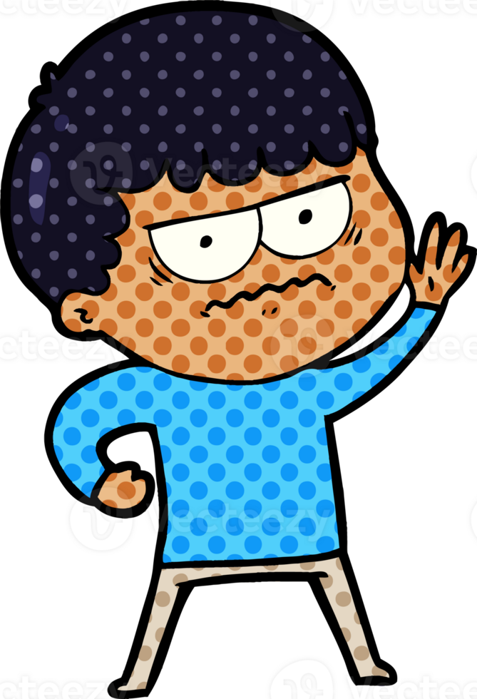 cartoon annoyed man png