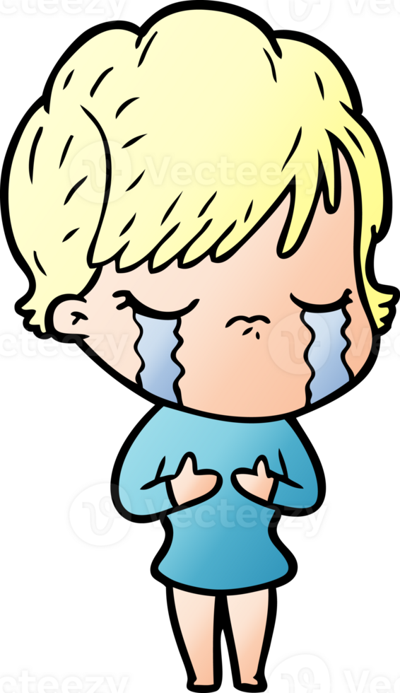 cartoon woman crying png