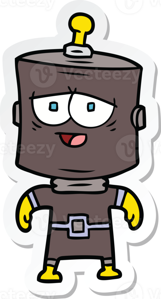 sticker of a cartoon robot png