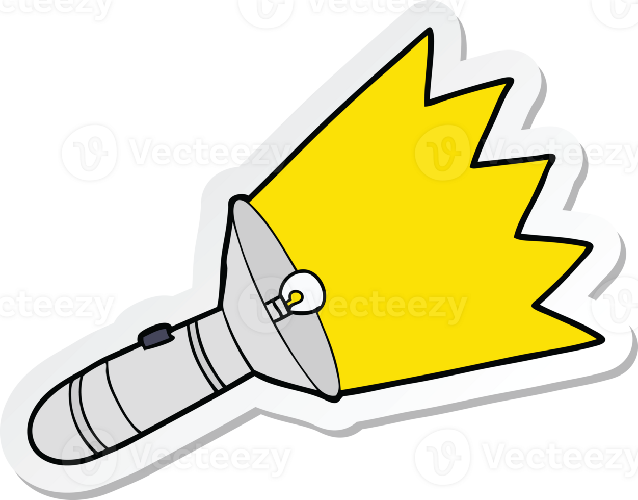 adesivo di una vecchia torcia dei cartoni animati png