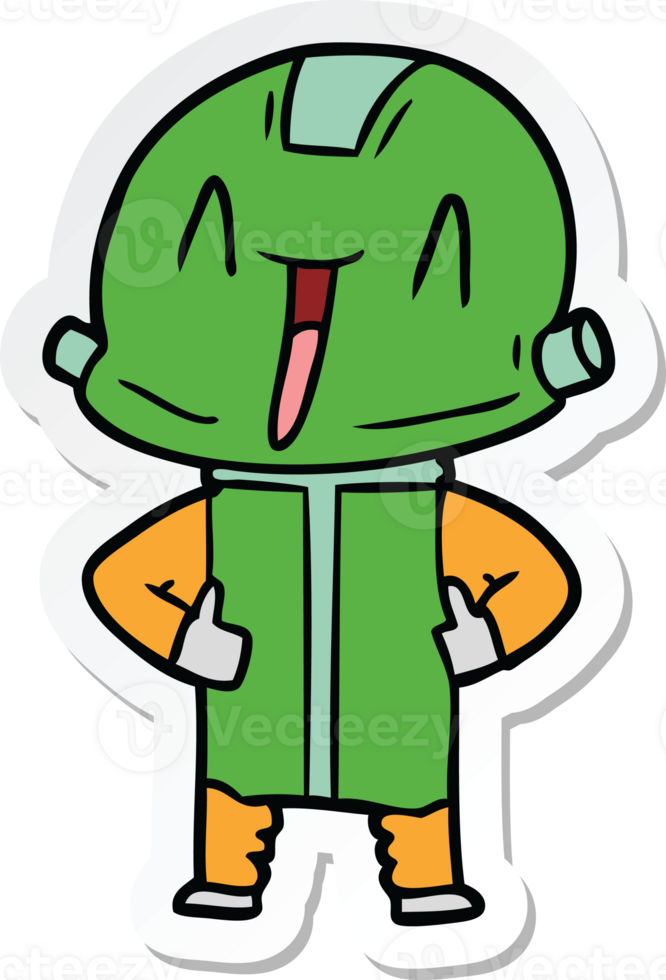 sticker of a cartoon robot png