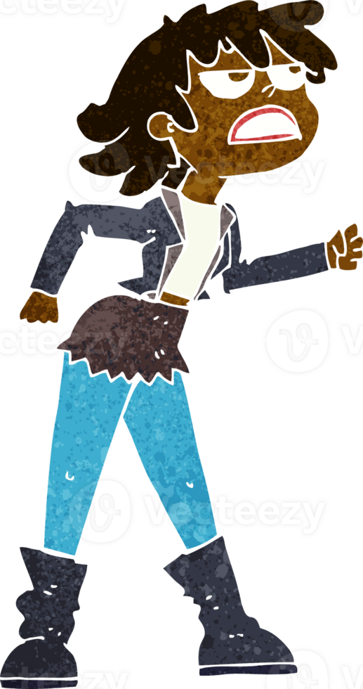 cartoon angry biker girl png