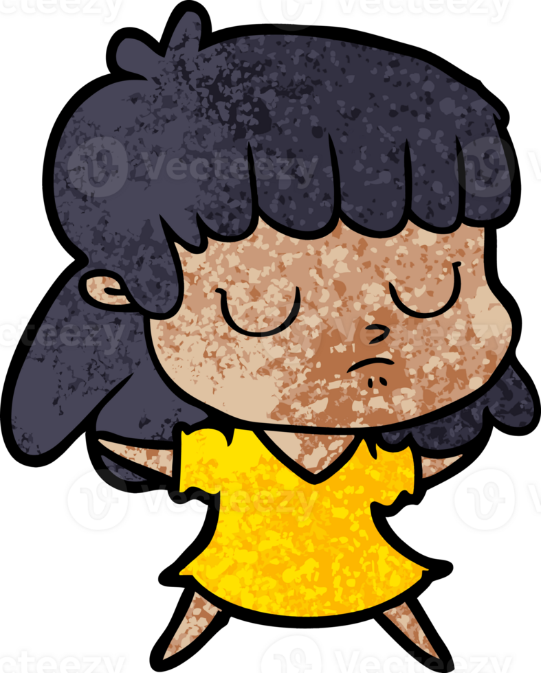 cartoon indifferent woman png