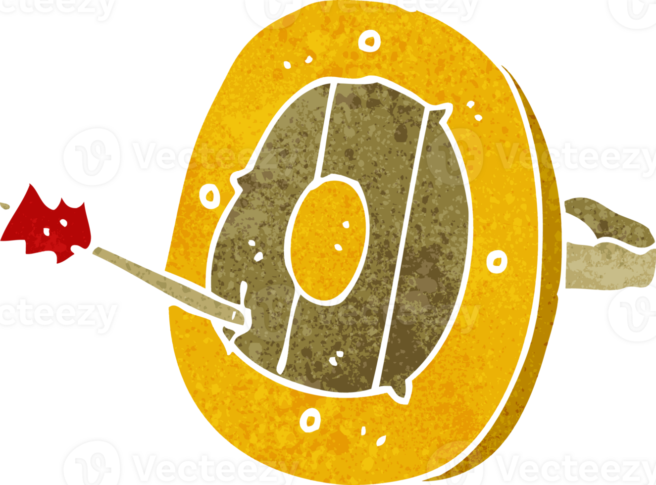 cartoon shield with arrow png