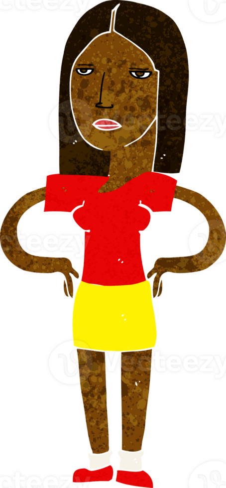 cartoon woman with hands on hips png