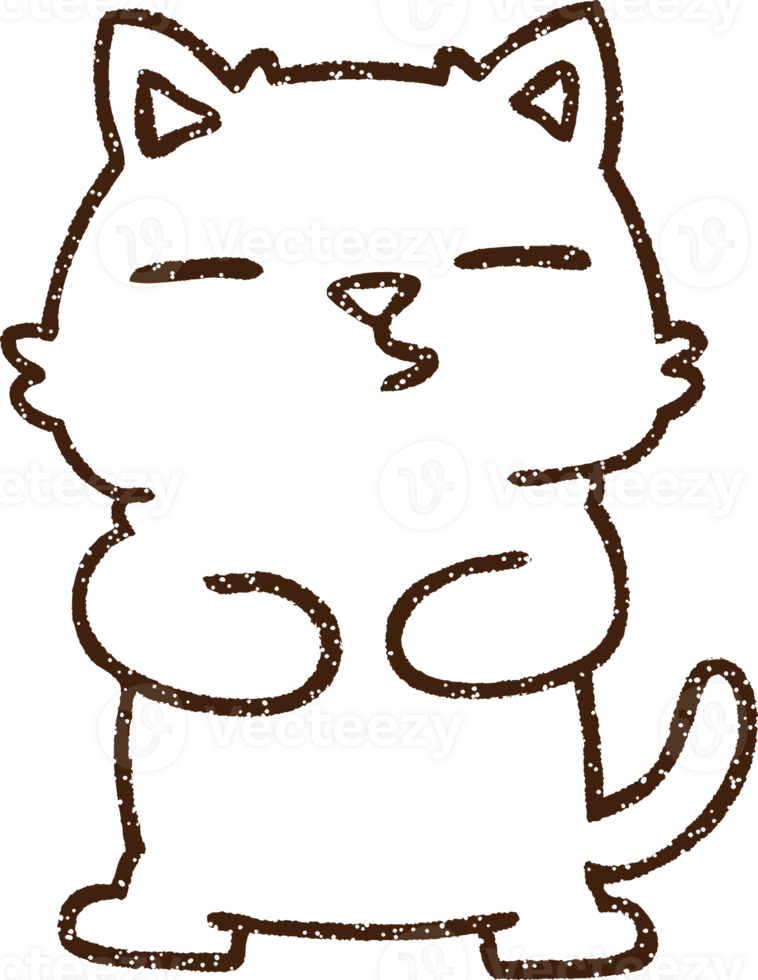 Cat Charcoal Drawing png