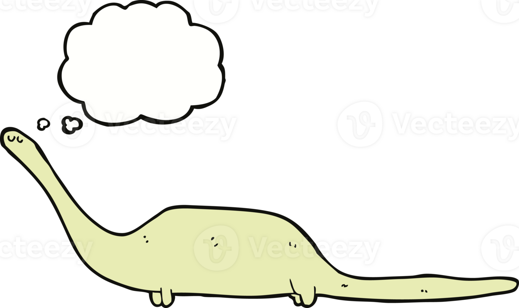 cartoon dinosaur with thought bubble png