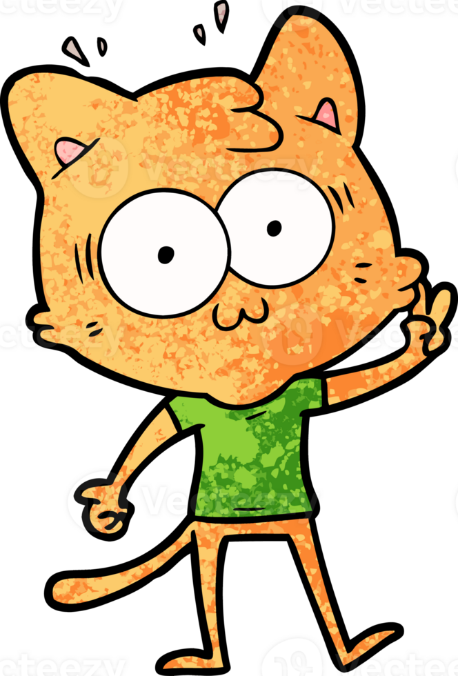 cartoon surprised cat png
